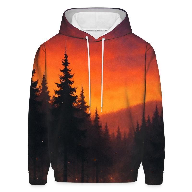 Forest Ember Drift printed hoodies
