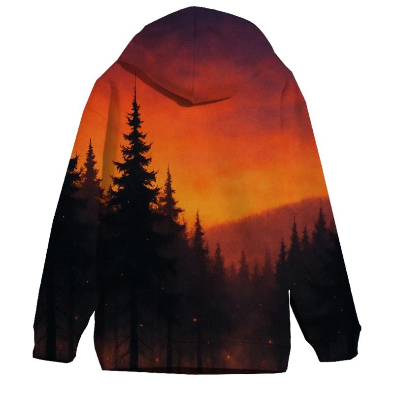 Forest Ember Drift printed hoodies