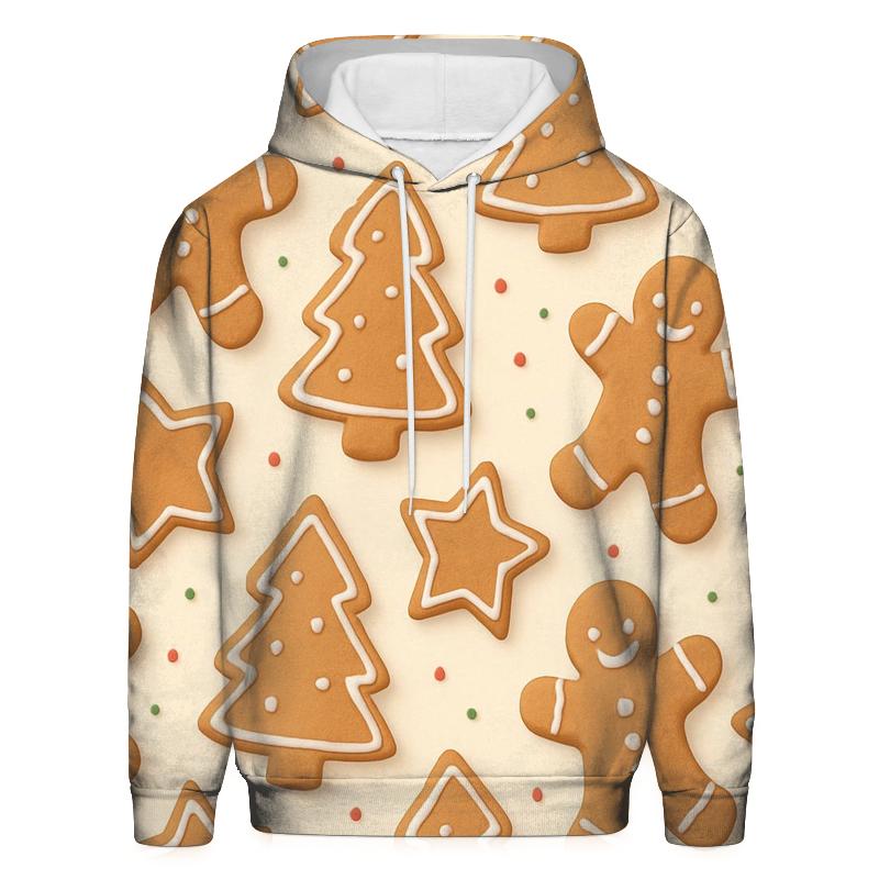 Gingerbread Cookie Scatter On Warm Cream hoodie styles