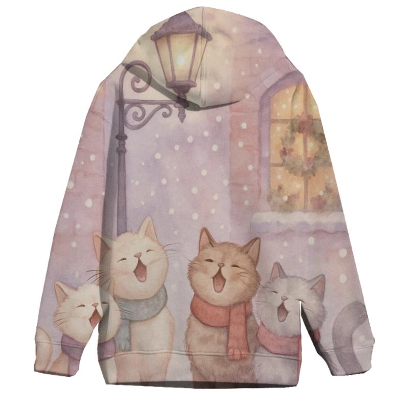 Cats Caroling Under The Streetlamp designer hoodies