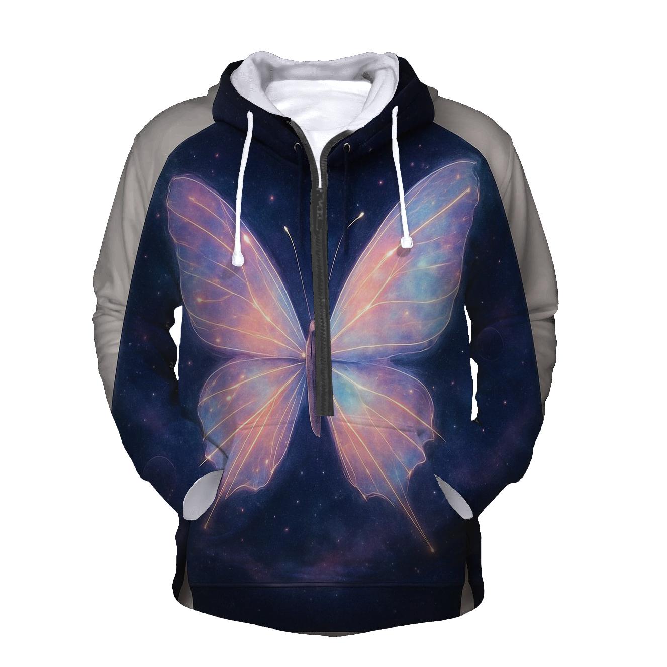 Luminous Meteor Butterfly graphic hoodies