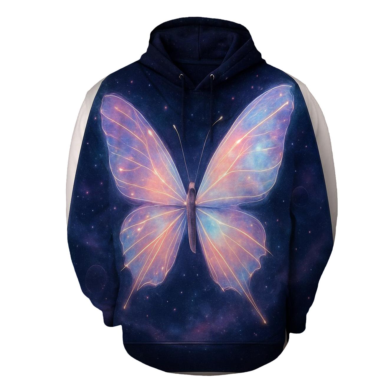 Luminous Meteor Butterfly graphic hoodies