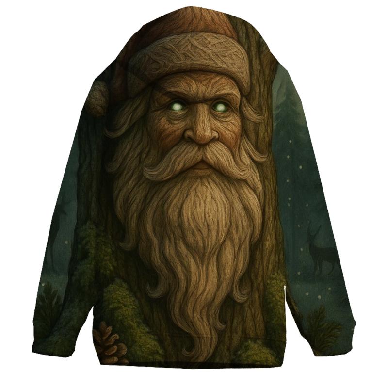 Forest Guardian Woodcarved Santa hoodies fashion