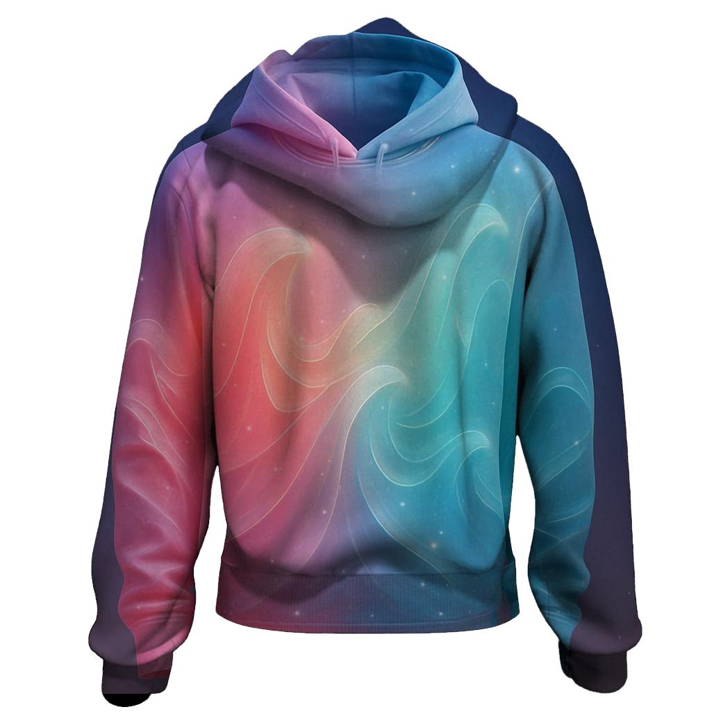 Aurora Tide Gradient Waves premium hoodies