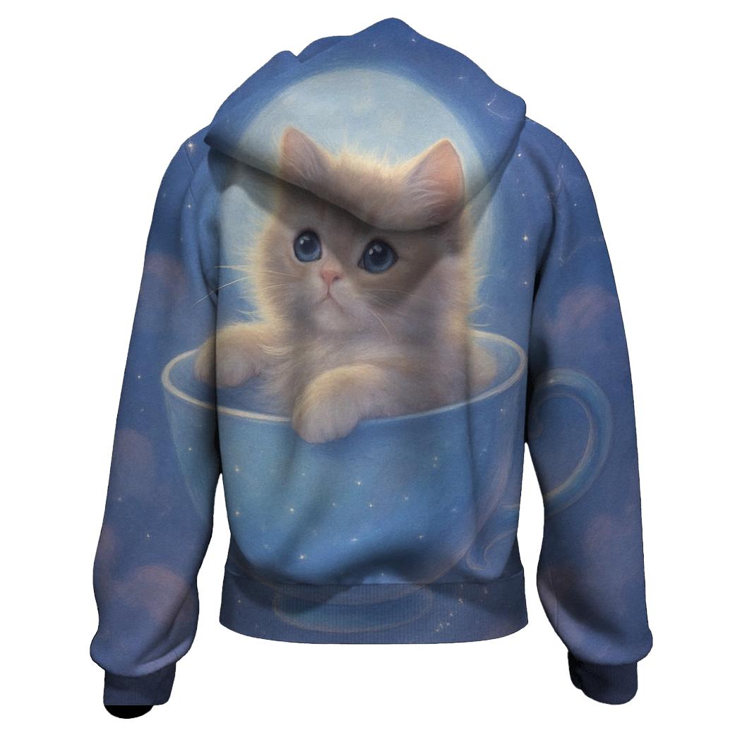Celestial Teacup Kitten hoodie trends