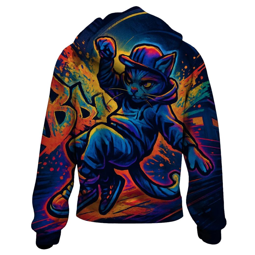 Graffiti Metro Rhythm Cat hoodie designs