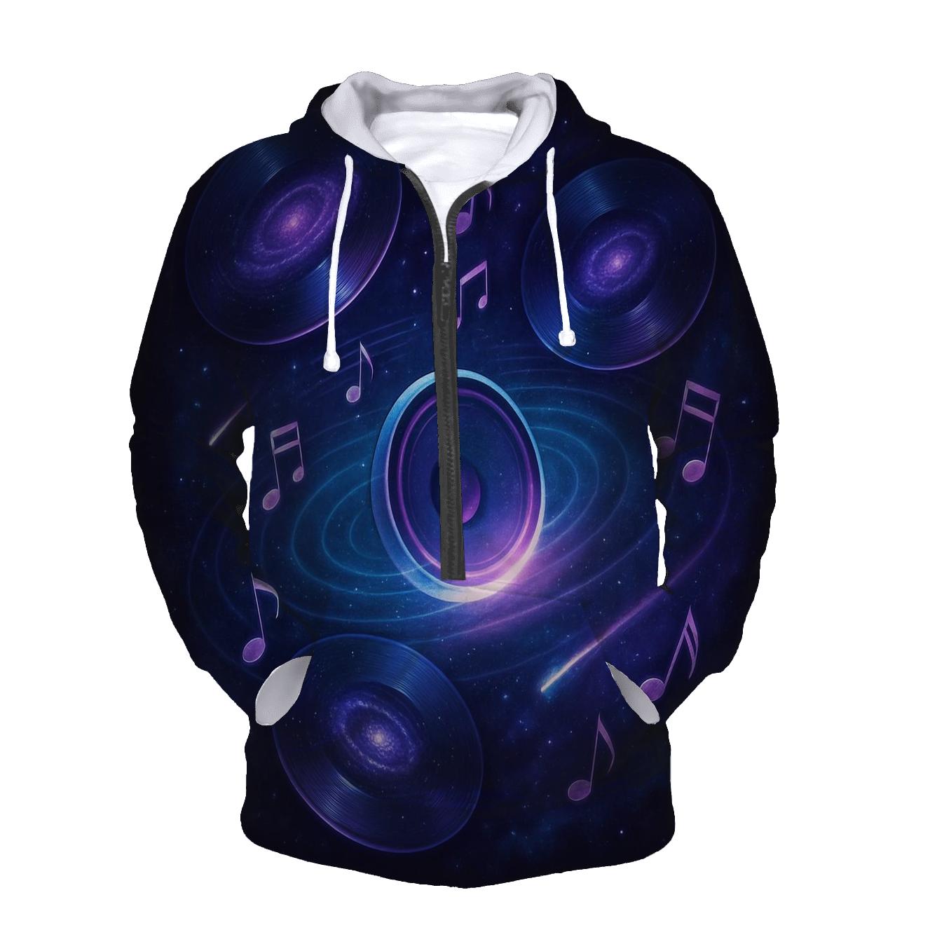 Orbiting Music Of The Spheres embroidered hoodies