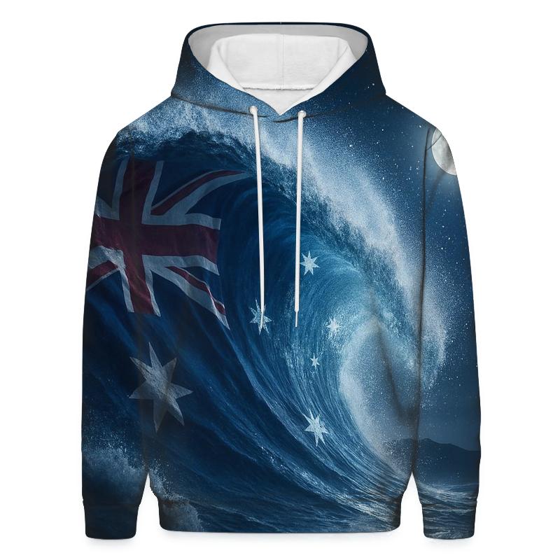 AustraliaOceanWaveConstellationFlag zip-up hoodies