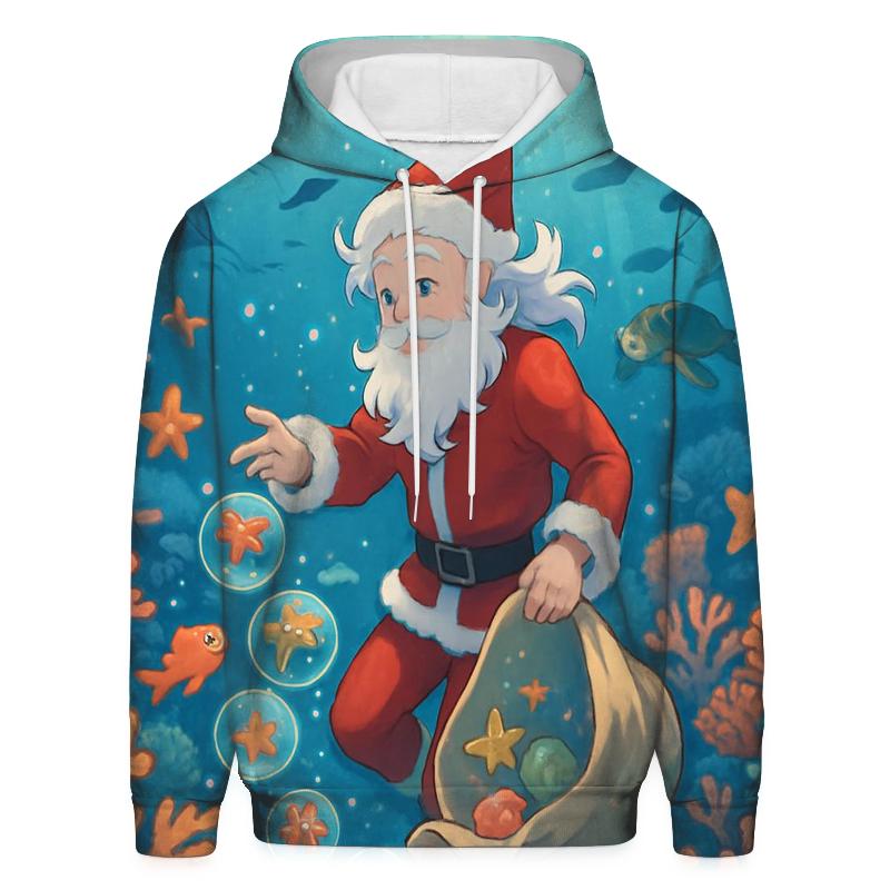 Undersea Coral Reef Santa hoodie styles