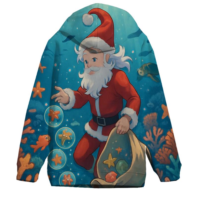 Undersea Coral Reef Santa hoodie styles