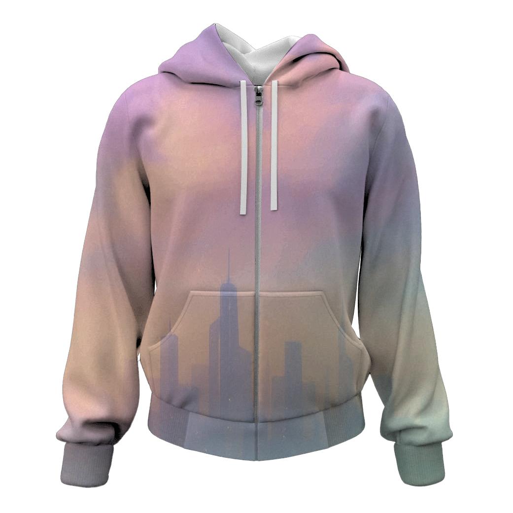 Pastel Cloud Gradient City custom hoodies