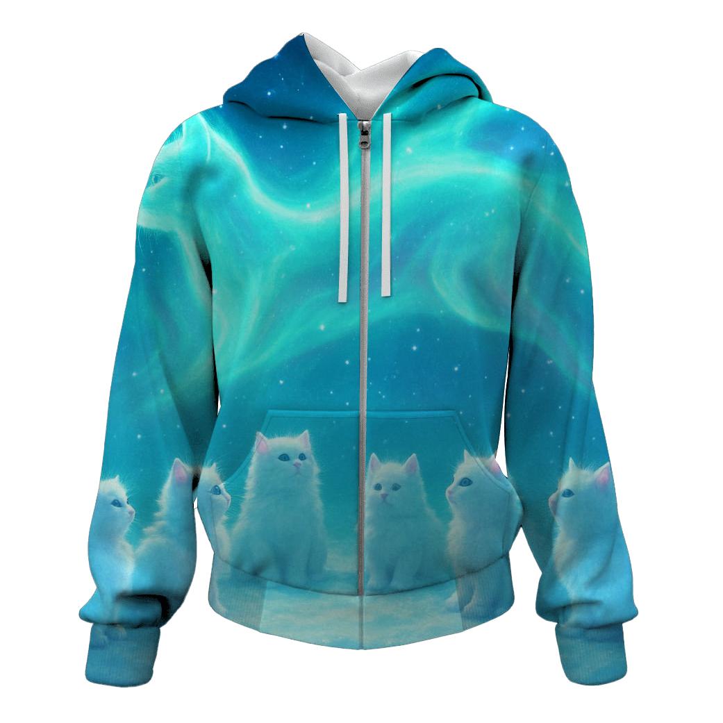 Aurora Snowfield Cat Choir heavyweight hoodies