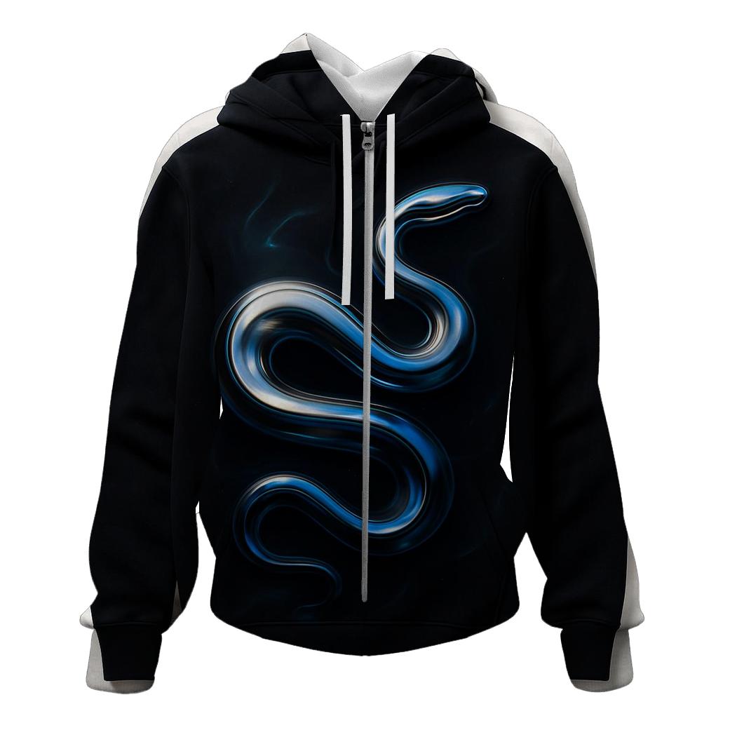 Liquid Chrome Gradient Serpent hoodie designs