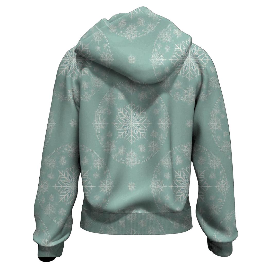 Snowflake Mandala Rings On Icy Mint hoodie designs