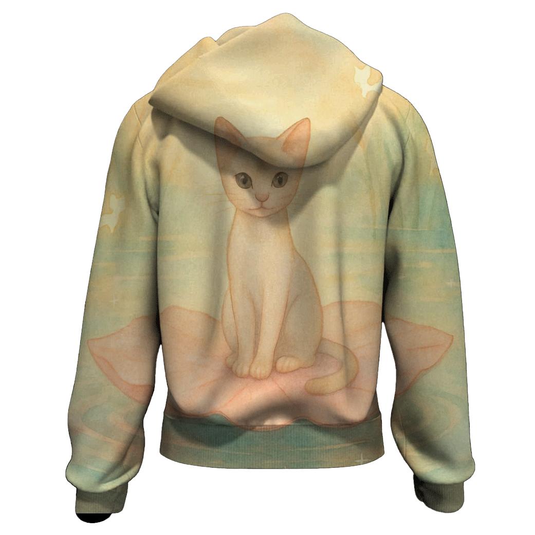 Sunrise Lotus Pond Dream Cat hoodie designs