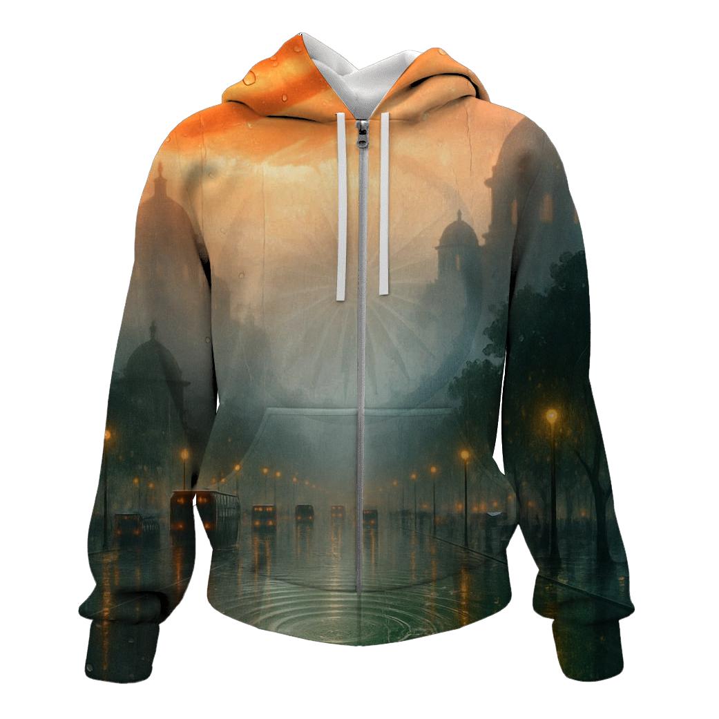 IndiaMonsoonDoubleExposureCity graphic hoodies