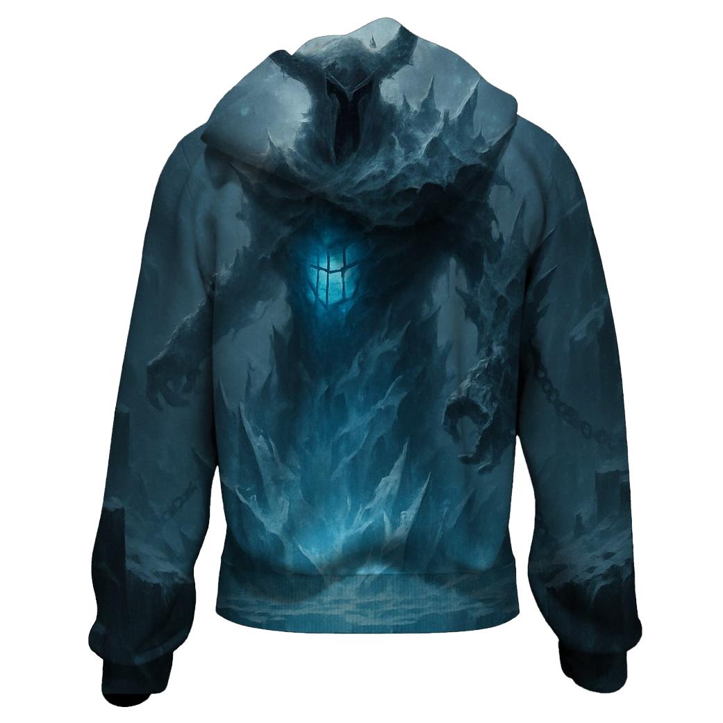 Warden Of The Frozen Abyss premium hoodies
