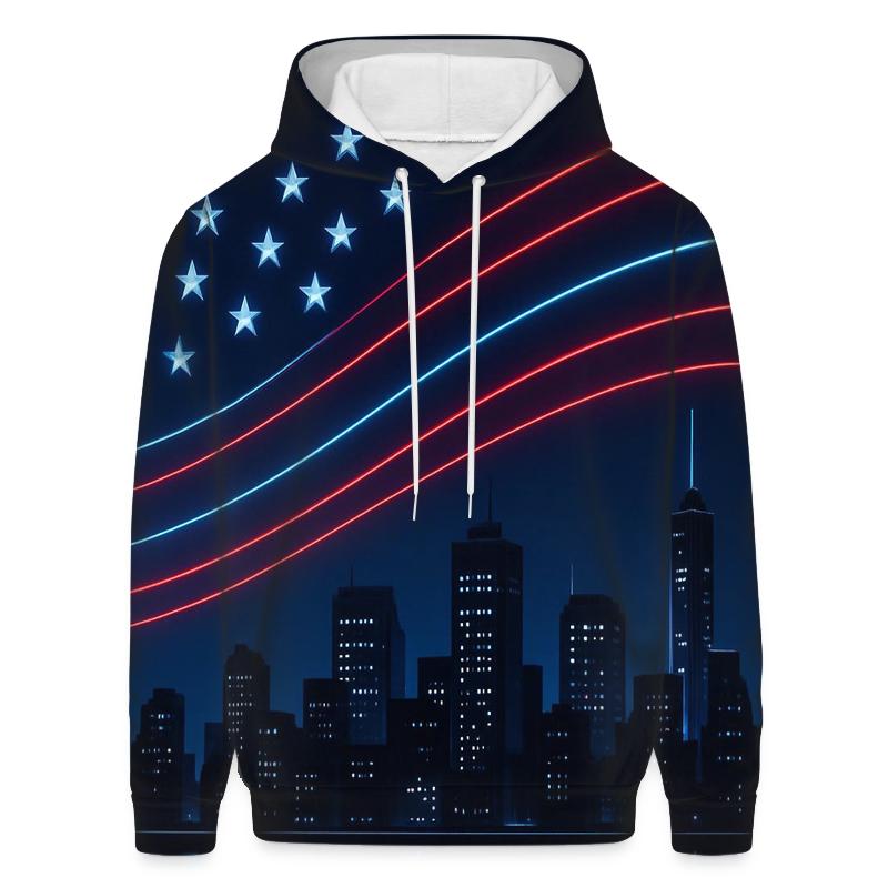 Neon Skyline Star Trails hoodies fashion
