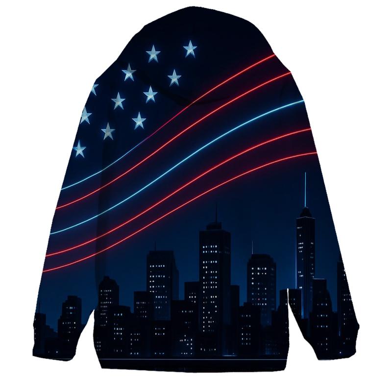 Neon Skyline Star Trails hoodies fashion