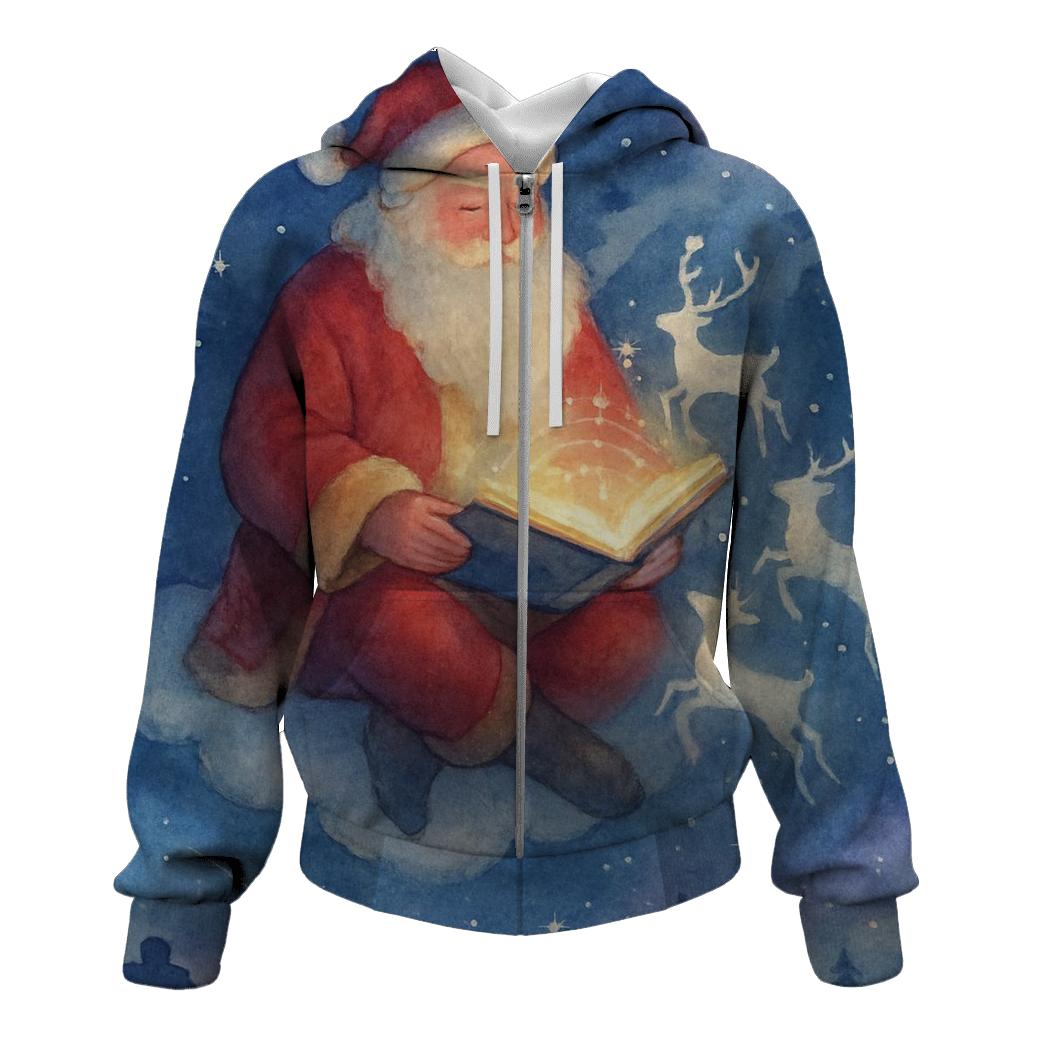 Celestial Storybook Santa hoodies fashion