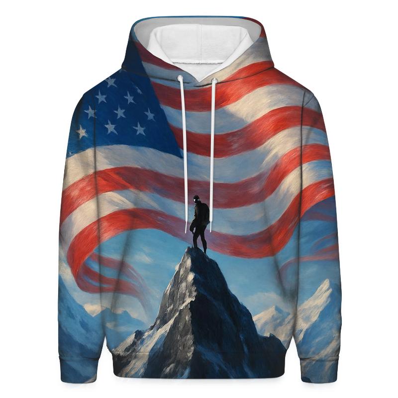 Mountain Summit Banner Wind printed hoodies
