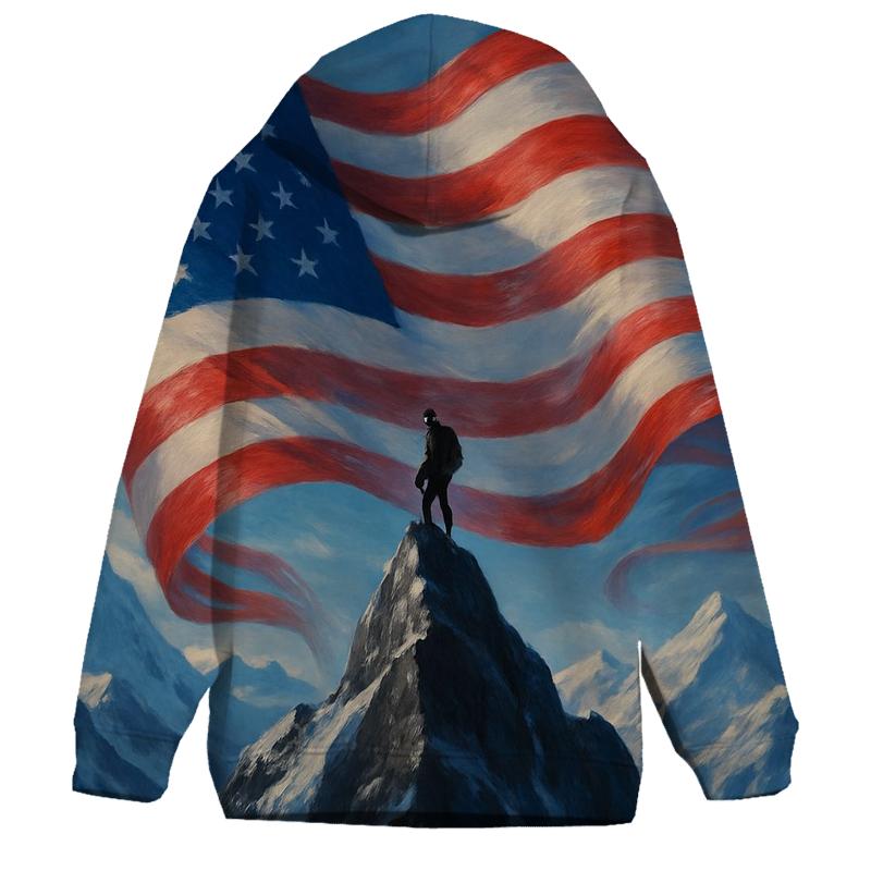 Mountain Summit Banner Wind printed hoodies