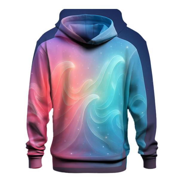 Aurora Tide Gradient Waves premium hoodies