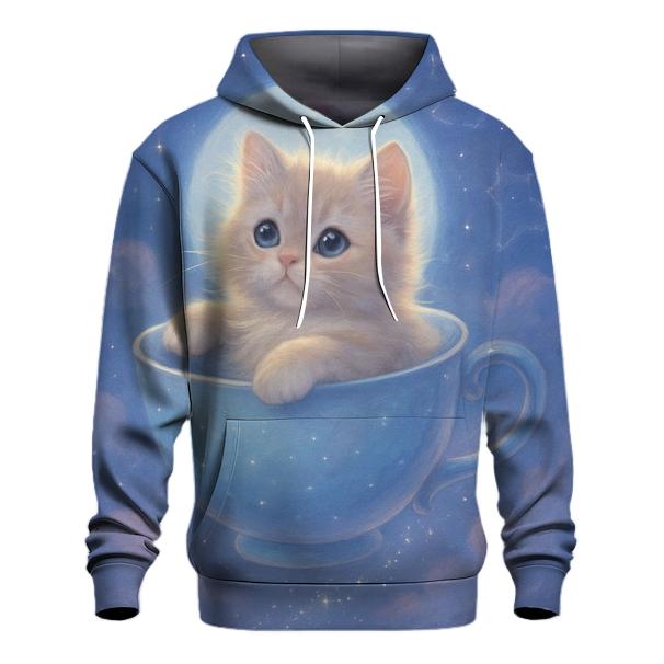 Celestial Teacup Kitten zip-up hoodies