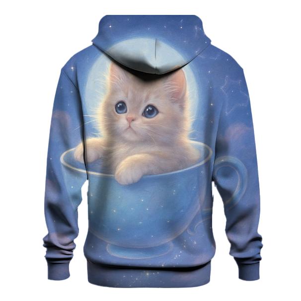 Celestial Teacup Kitten zip-up hoodies