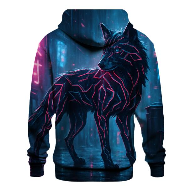 Neon Alley Lone Wolf graphic hoodies