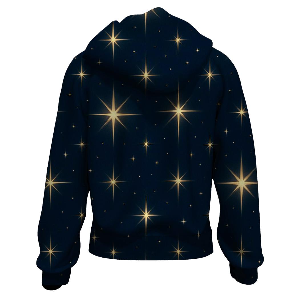 Nativity Star Radiance On Midnight Blue pullover hoodies