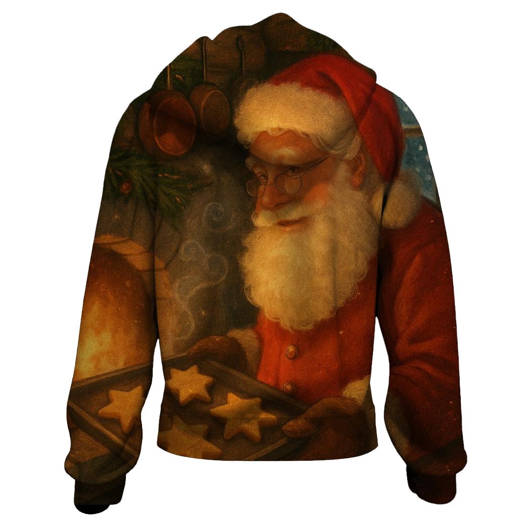 Cozy Cabin Baker Santa hoodie designs