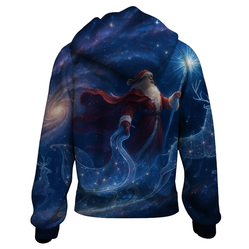 Starlight Astral Sleigh Santa printed hoodies