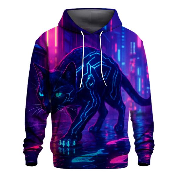 Cyber Alley Circuit Cat hoodie trends