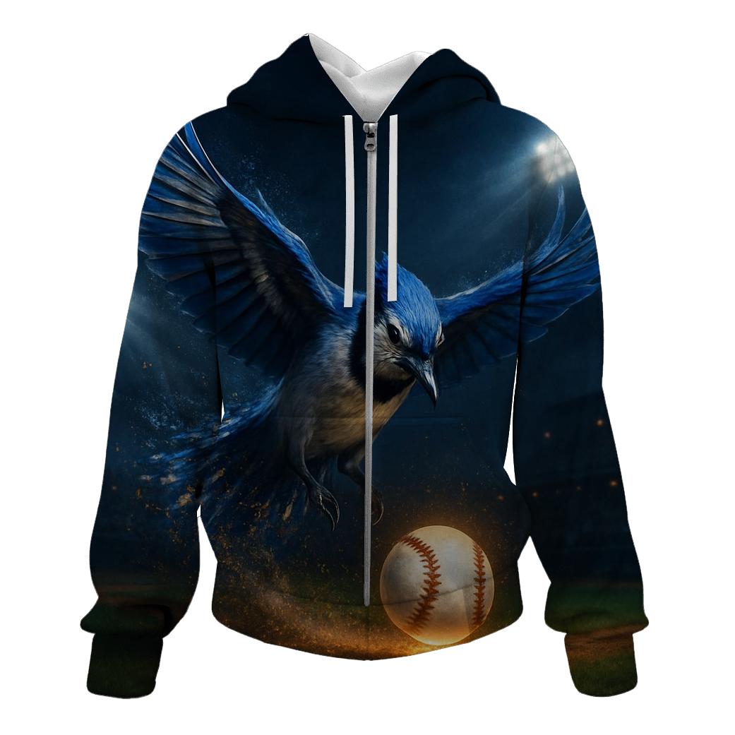 Blue Jays Midnight Outfield Surge zip-up hoodies