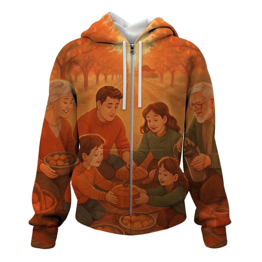 Sunset Orchard Family Picnic Giving Thanks hoodie designs