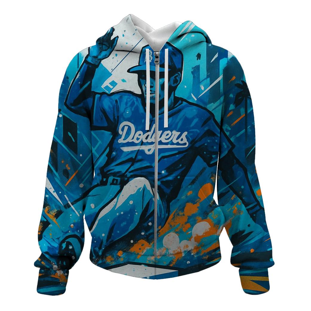 Dodgers Urban Graffiti Slide zip-up hoodies