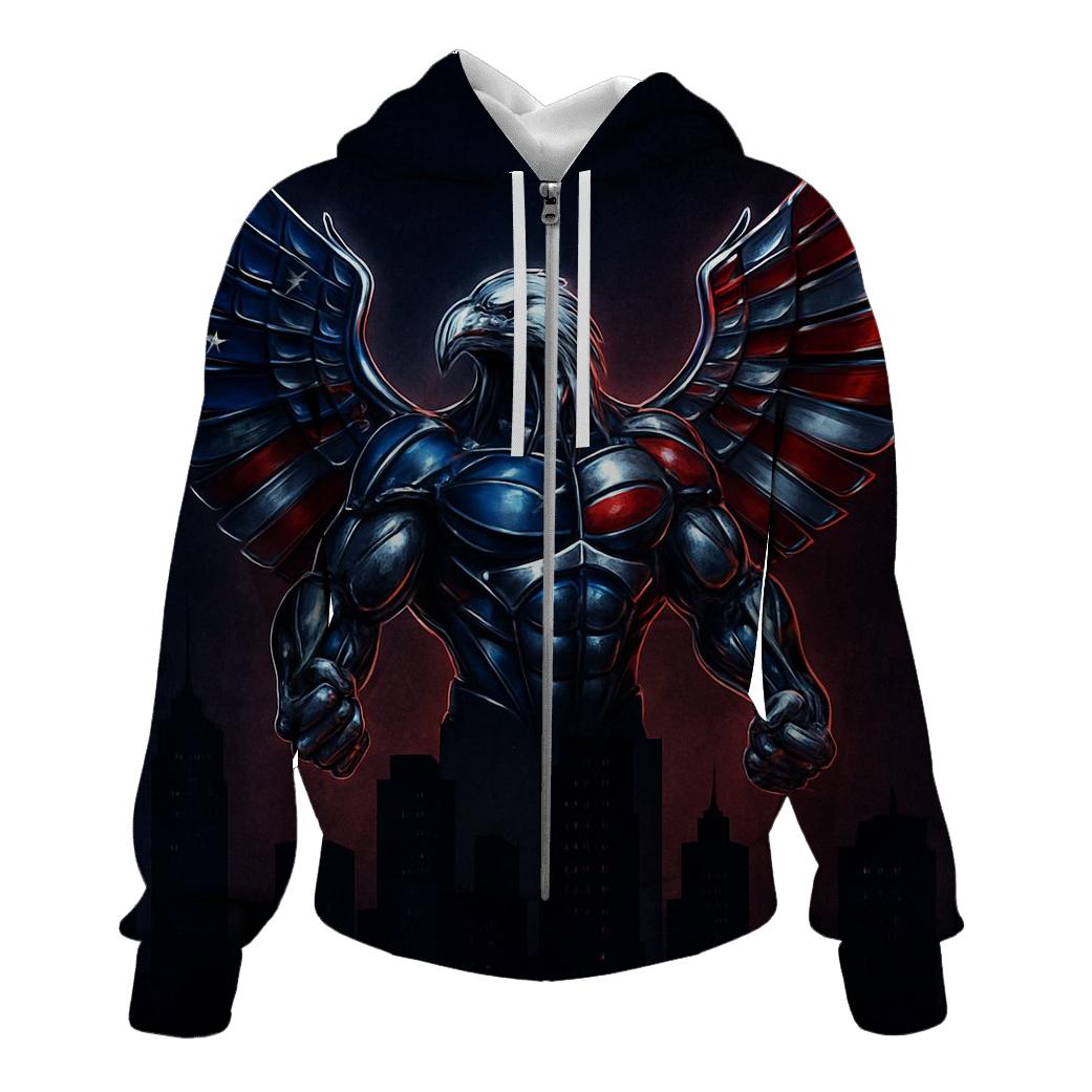 Urban Steel Eagle Rising graphic hoodies