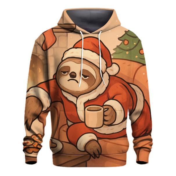 Santa Sloth Couch Hibernation premium hoodies