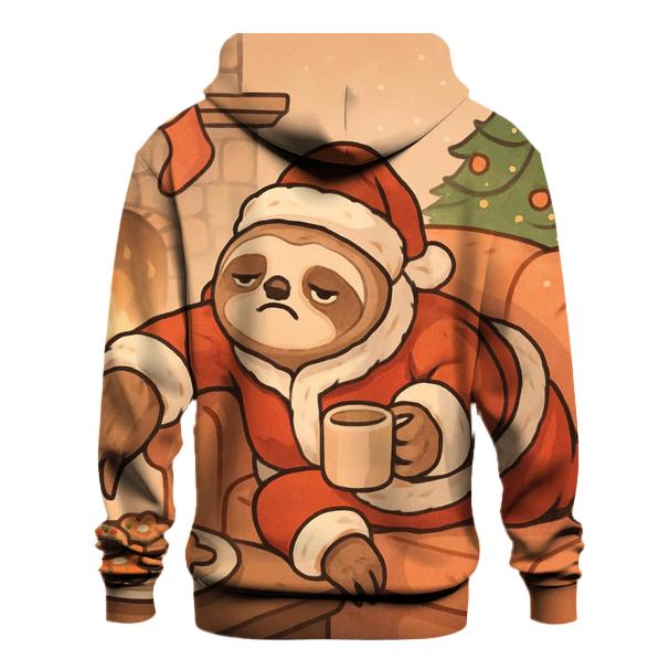 Santa Sloth Couch Hibernation premium hoodies