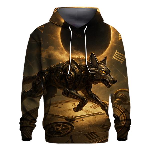 Clockwork Eclipse Wolf pullover hoodies