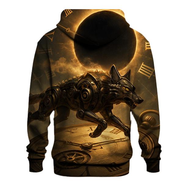 Clockwork Eclipse Wolf pullover hoodies