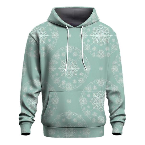 Snowflake Mandala Rings On Icy Mint designer hoodies