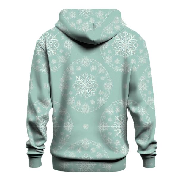 Snowflake Mandala Rings On Icy Mint designer hoodies