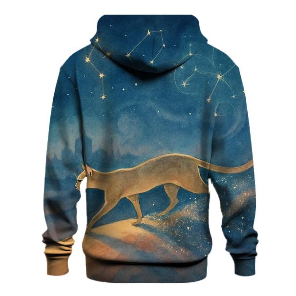 Starlit Desert Mirage Cat printed hoodies