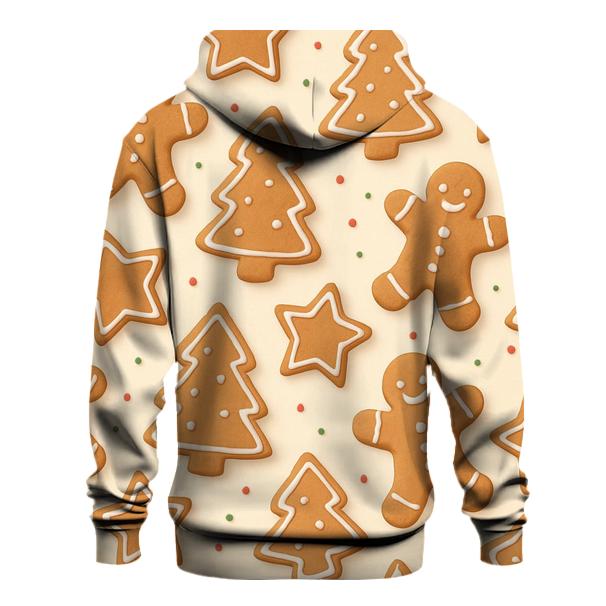 Gingerbread Cookie Scatter On Warm Cream pullover hoodies