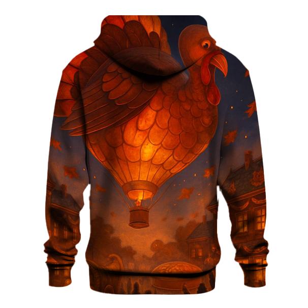 Starlit Turkey Parade Over The Town zip-up hoodies