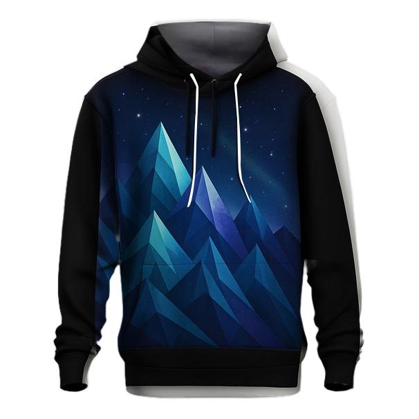 Starlit Gradient Mosaic Mountains lightweight hoodies