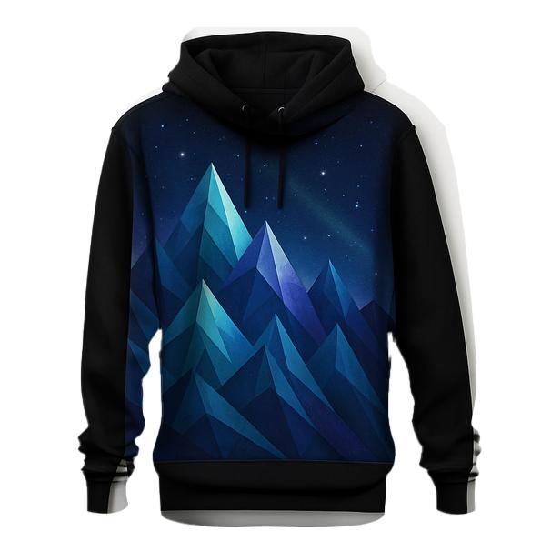 Starlit Gradient Mosaic Mountains lightweight hoodies