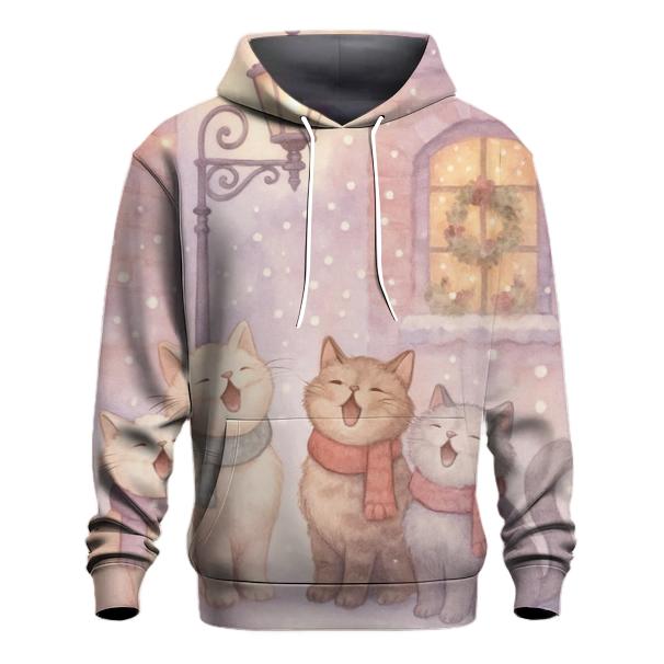 Cats Caroling Under The Streetlamp graphic hoodies
